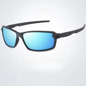 Men’s Black Blue Lens Polarized Sports Fishing Sunglasses